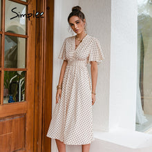 Load image into Gallery viewer, Polka Dot Bell Sleeve Dress
