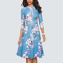Load image into Gallery viewer, A Line Party Patchwork Dress.
