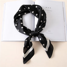 Load image into Gallery viewer, Silk Loop Polka Dot Scarf
