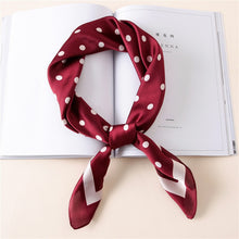 Load image into Gallery viewer, Silk Loop Polka Dot Scarf
