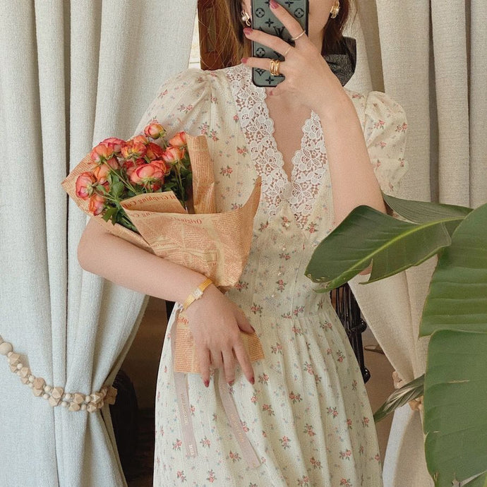 Mini Flowers Maxi Dress