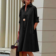 Load image into Gallery viewer, Elegant Pocket Streetwear Female Dress
