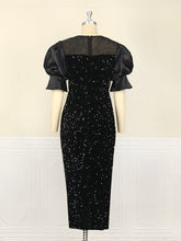 Load image into Gallery viewer, Sequin Black Sparkly Dress
