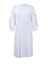 Load image into Gallery viewer, Elegant Lace Cutout Midi Dress
