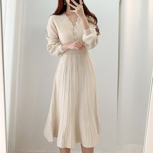Load image into Gallery viewer, Long Sleeve Slim Women Midi Dress
