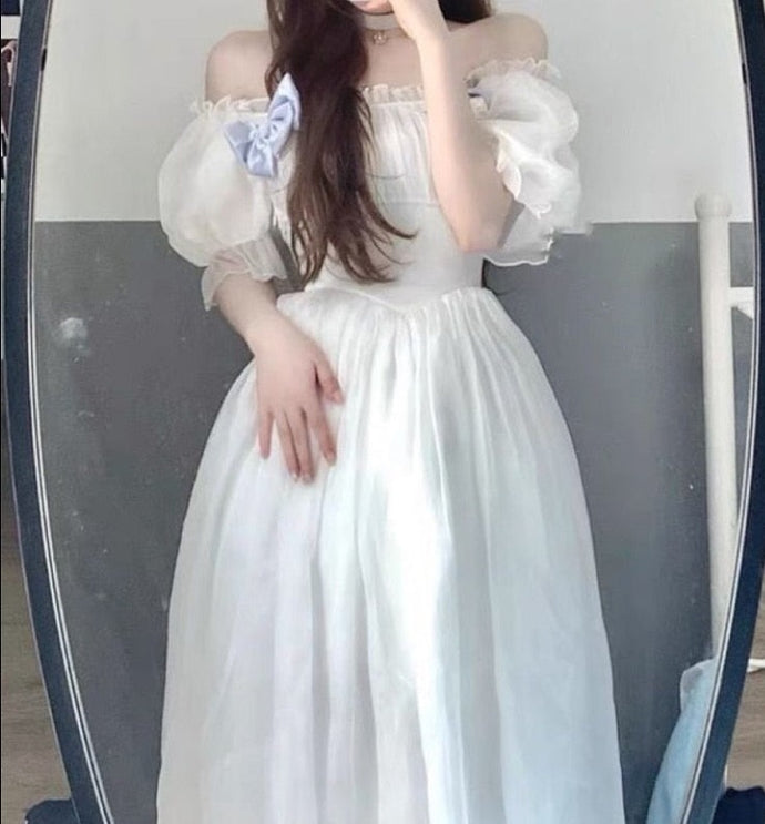 Chic Princess Retro White Dress