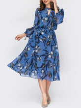 Load image into Gallery viewer, Long Sleeve Flower Print Dress

