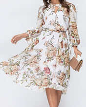 Load image into Gallery viewer, Long Sleeve Flower Print Dress
