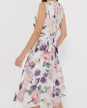 Load image into Gallery viewer, O Neck Sleeveless Floral Print Dress
